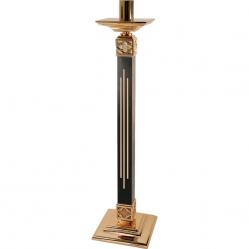  Fixed High Polish Finish Paschal Candlestick w/Wood Column (A):9988 Style - 44\" Ht 